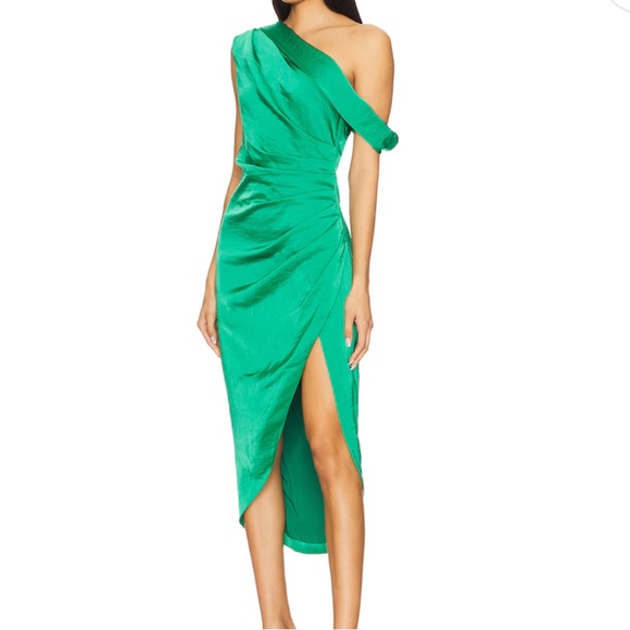 Elliatt Roni Midi Dress in Green Mango - Picture 4 of 11